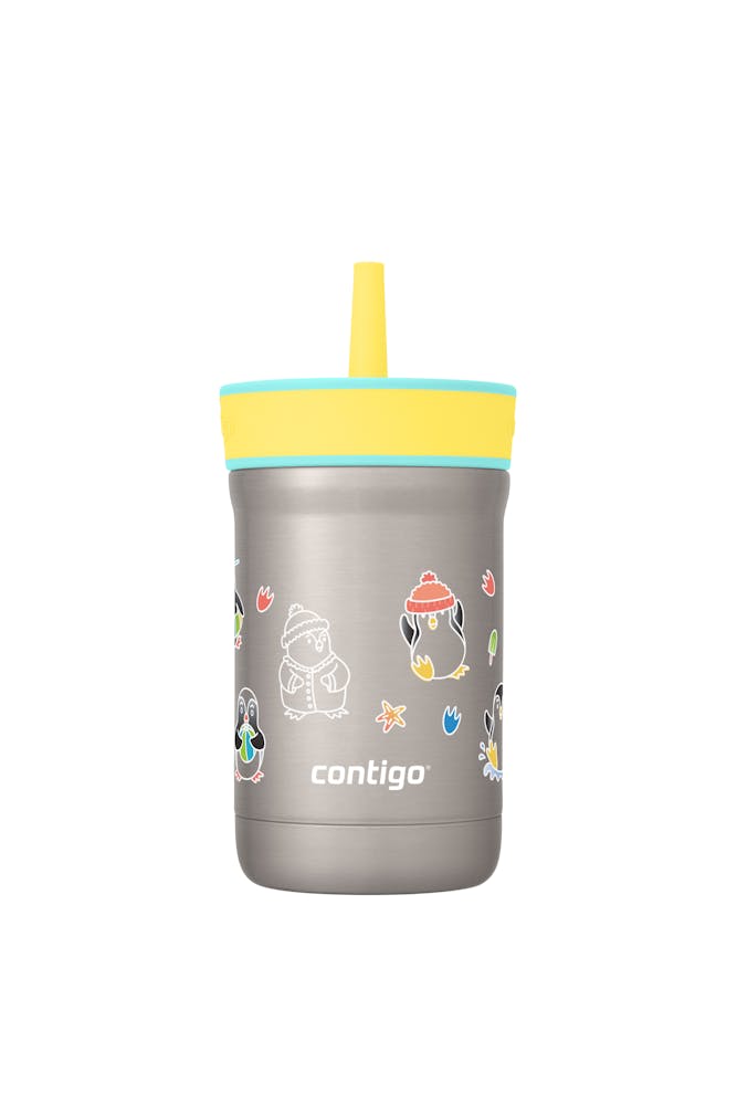 Kids Leighton Spill-Proof Stainless Steel Tumbler with Straw, 12oz Y6