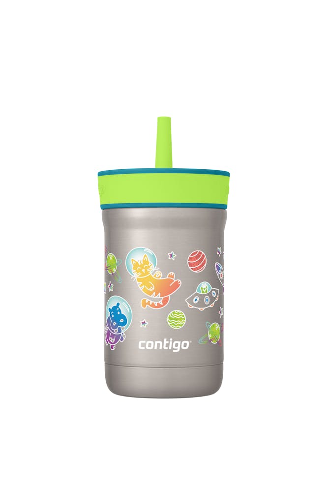 Kids Leighton Spill-Proof Stainless Steel Tumbler with Straw, 12oz Y6
