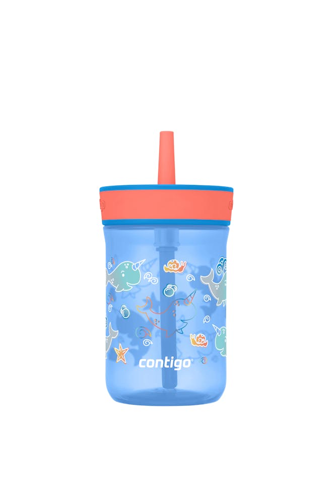 Kids’ Leighton Straw Tumbler with Spill-Proof Leak-Proof Lid, 14oz Q8