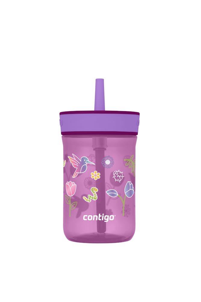 Kids’ Leighton Straw Tumbler with Spill-Proof Leak-Proof Lid, 14oz Q8