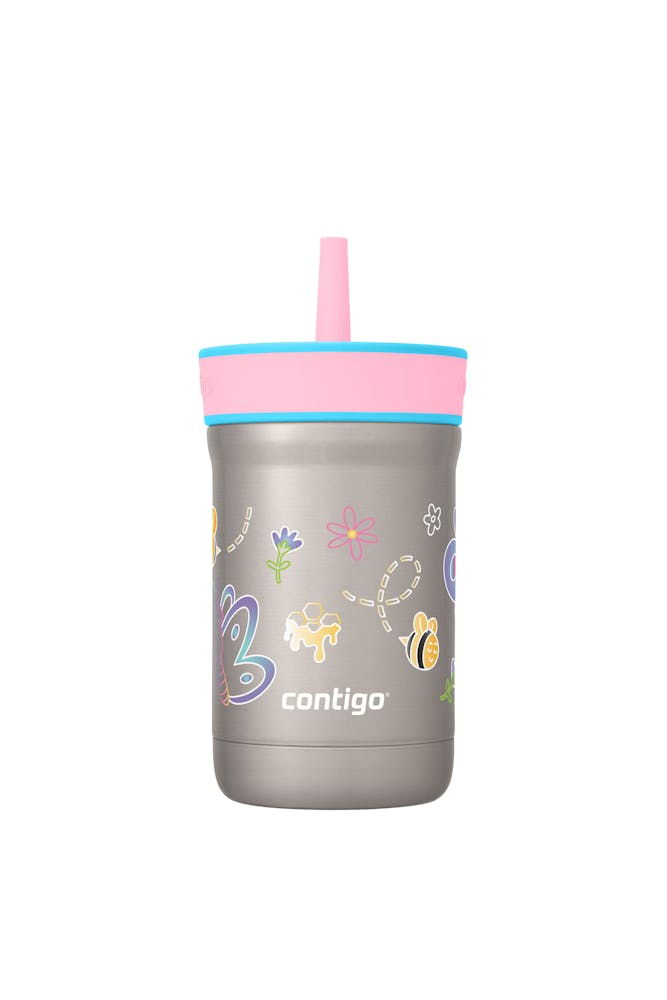Kids Leighton Spill-Proof Stainless Steel Tumbler with Straw, 12oz Y6